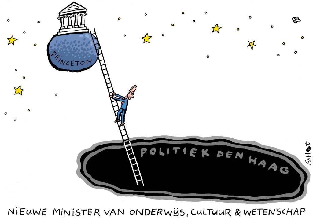 Robert Dijkgraaf sígur frá plánetunni Princeton niður í svarthol hollenskrar pólitíkur.