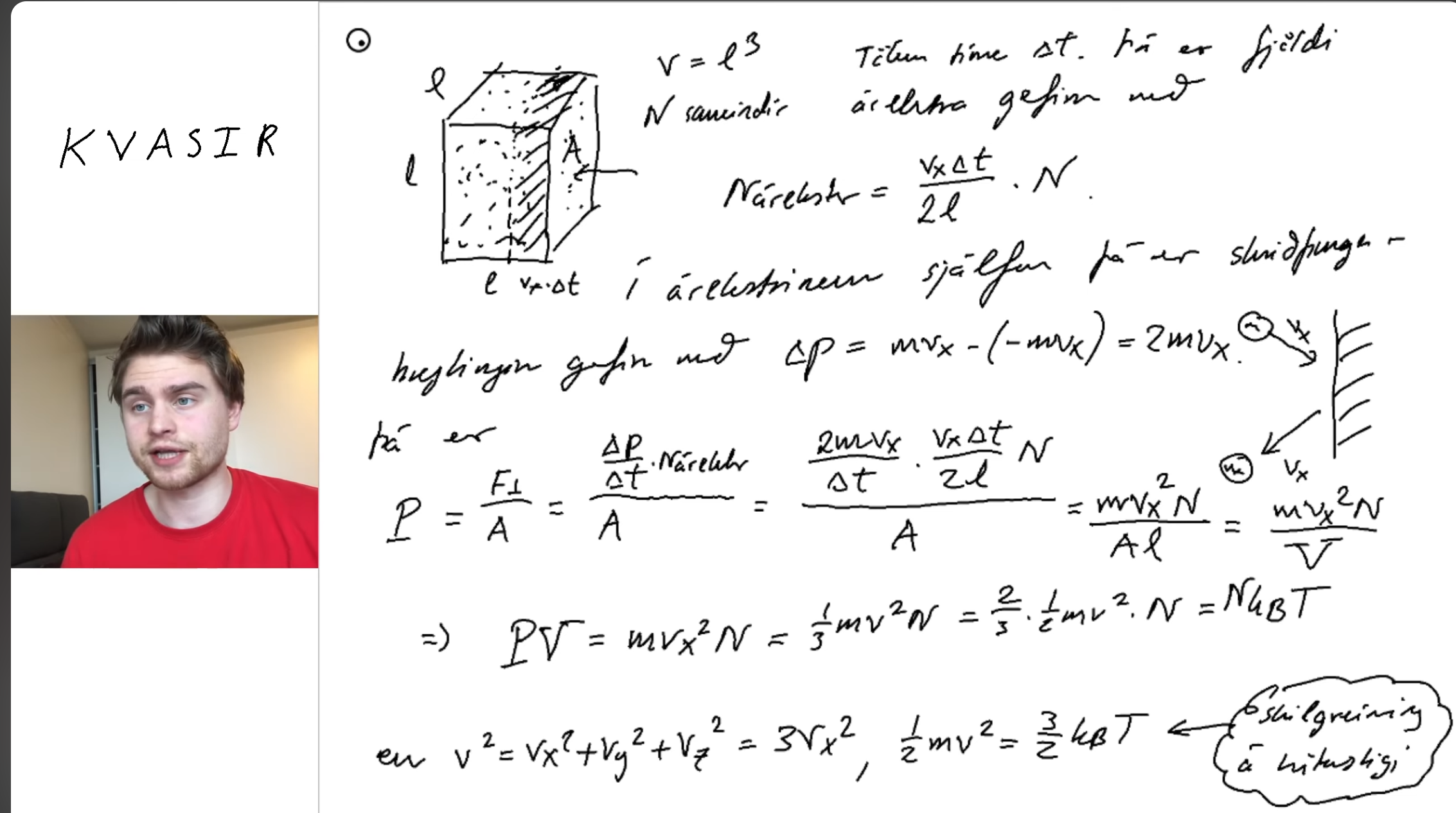 Kvasir youtuberás í covid kennslu.